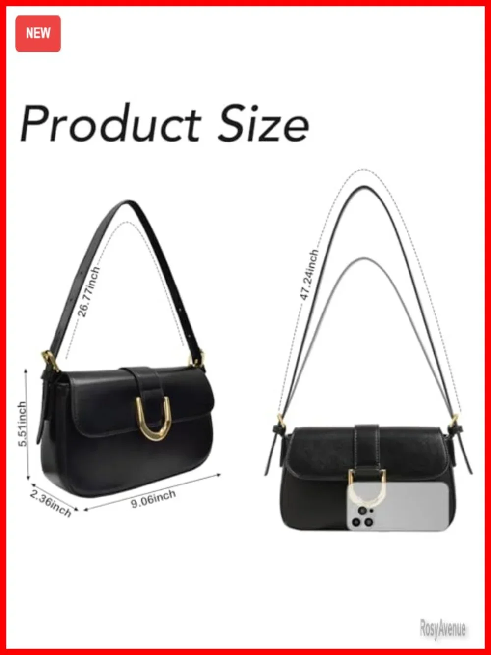 Women's Hobo Shoulder Bag PU Leather Crossbody Purse